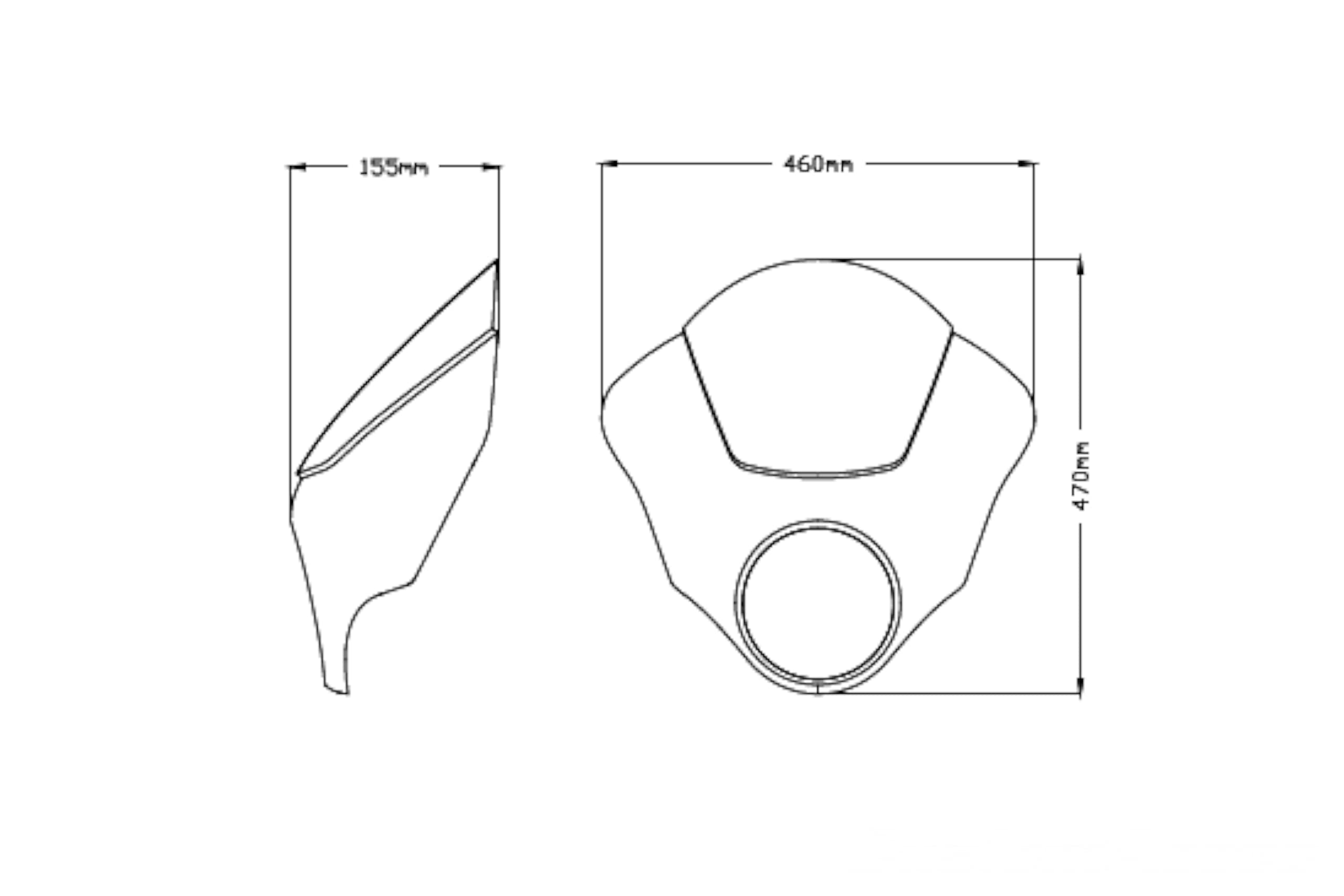 Puig 21102H SEMIFARINGS DARK NIGHT [SMOKE] HONDA CMX 500 REBEL/SE